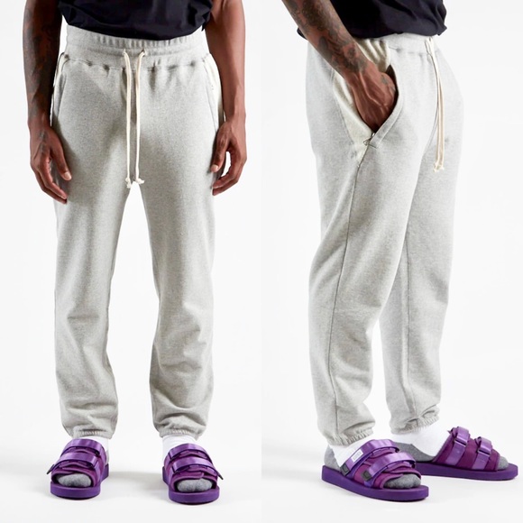BRISTOL STUDIO Slim Sweats in Heather Grey - Picture 1 of 10